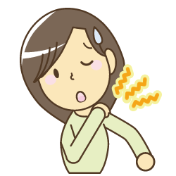 肩が凝っている女性のイラスト